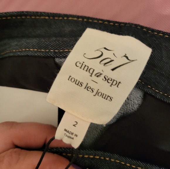 💥 5a7 cinq a sept PARISIAN CHIC DENIM high rise  jogger jeans 💥 - Picture 9 of 11